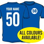 50th Birthday Name & Number Fifty Gift Present T-Shirt