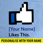 Custom Name Facebook 'Like' T-Shirt