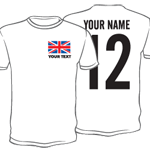 Custom Text Union Jack Great Britain T-Shirt