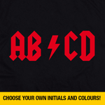 AB CD Rock Style Personalised T-Shirt T-Shirt